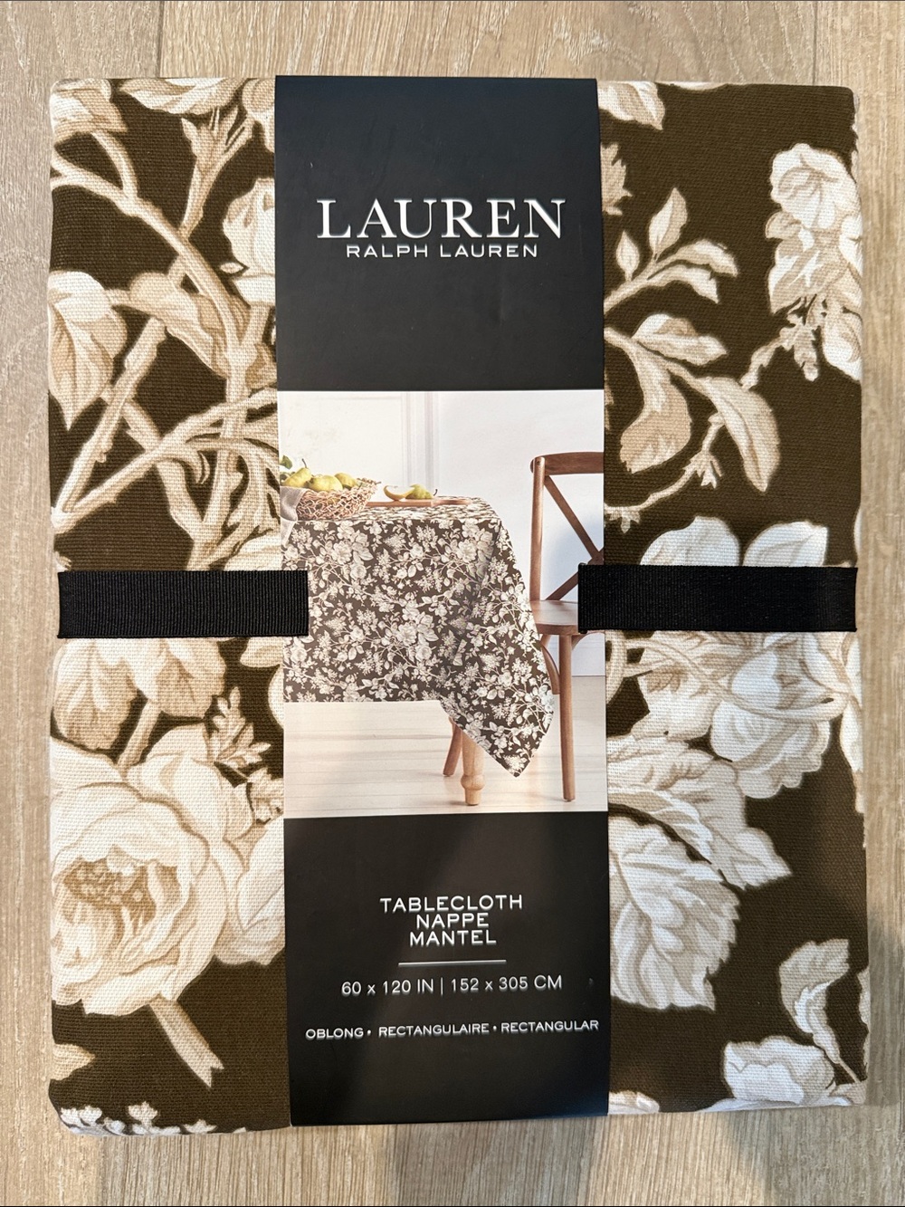 Lauren Ralph Lauren Nappe Mantel Floral Tablecloth Oblong 60x120in
